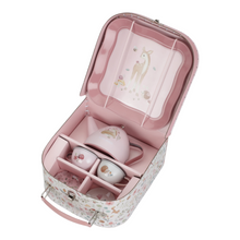 Load image into Gallery viewer, Fairy Garden Tin Tea Set in a Suitcase
