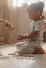 Load image into Gallery viewer, Girl playing with Tin Tea Set - Fairy Garden
