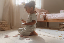 Load image into Gallery viewer, Girl playing with Tin Tea Set - Fairy Garden
