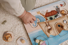 Load image into Gallery viewer, Girl playing with Little Dutch Sound Puzzle - Noah&#39;s Ark
