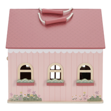 Load image into Gallery viewer, Back of the Portable Wooden Doll&#39;s House
