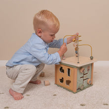 Load image into Gallery viewer, Boy playing with Little Dutch Activity Cube- Little Farm
