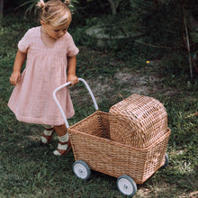 Load image into Gallery viewer, Girl playing with  Rattan Strolley
