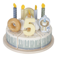 Load image into Gallery viewer, Little Dutch Wooden Birthday Cake - Blue 
