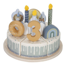 Load image into Gallery viewer, Little Dutch Wooden Birthday Cake - Blue 
