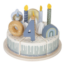 Load image into Gallery viewer, Little Dutch Wooden Birthday Cake - Blue 
