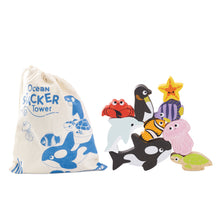 Load image into Gallery viewer, Le Toy Van Ocean Stacking Animals and Bag
