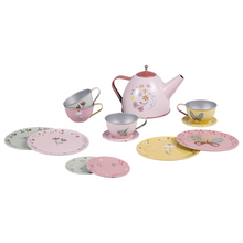 Load image into Gallery viewer, Tin Tea Set - Flowers and Butterflies

